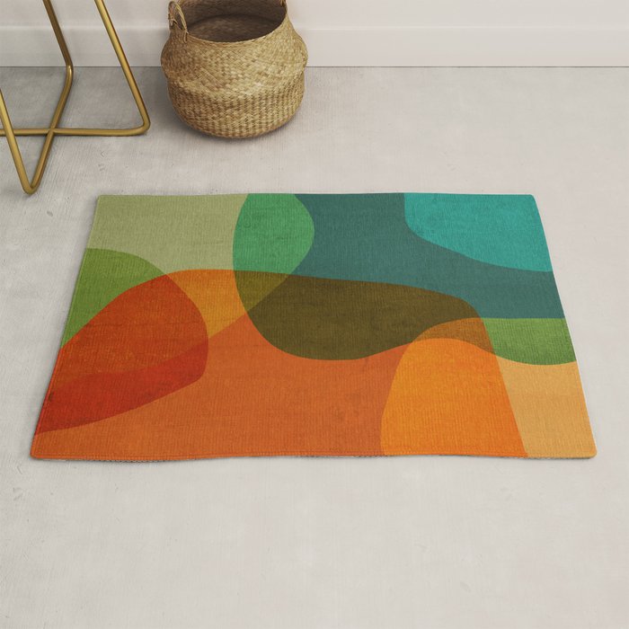 Mid-Century Modern Digital Art Rug Gallery Image 1