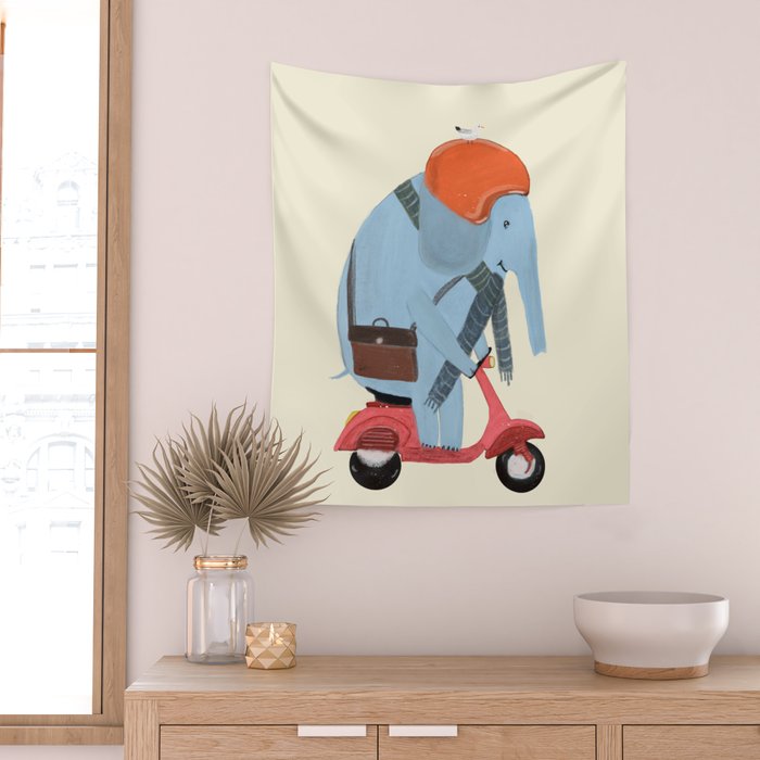 the elephant mobile Wall Tapestry Gallery Image 2