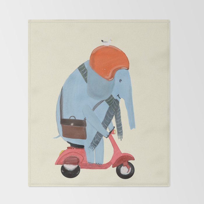the elephant mobile Throw Blanket Gallery Image 2