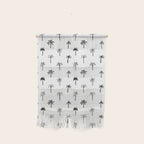 Black and white palm tree beach doodle pattern Wall Hanging Gallery Image 1