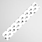 Black and white palm tree beach doodle pattern Table Runner Gallery Image 3