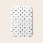 Black and white palm tree beach doodle pattern Bath Mat Gallery Image 1