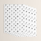 Black and white palm tree beach doodle pattern Wrapping Paper Gallery Image 3