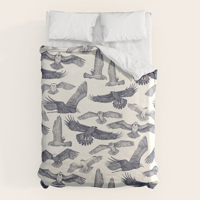 birds of prey blue Duvet Cover Gallery Image 6