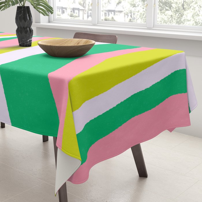 Retro Ribbon Stripes Tablecloth Gallery Image 3