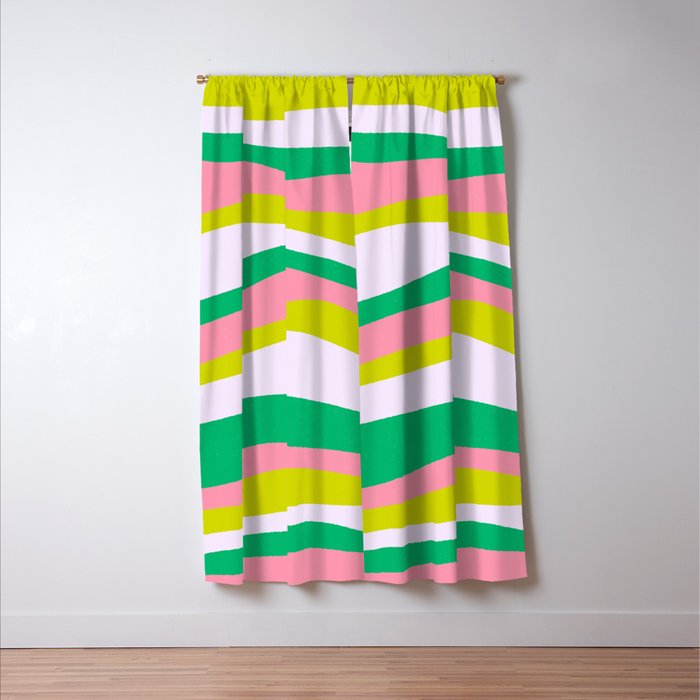 Retro Ribbon Stripes Window Curtain Gallery Image 3