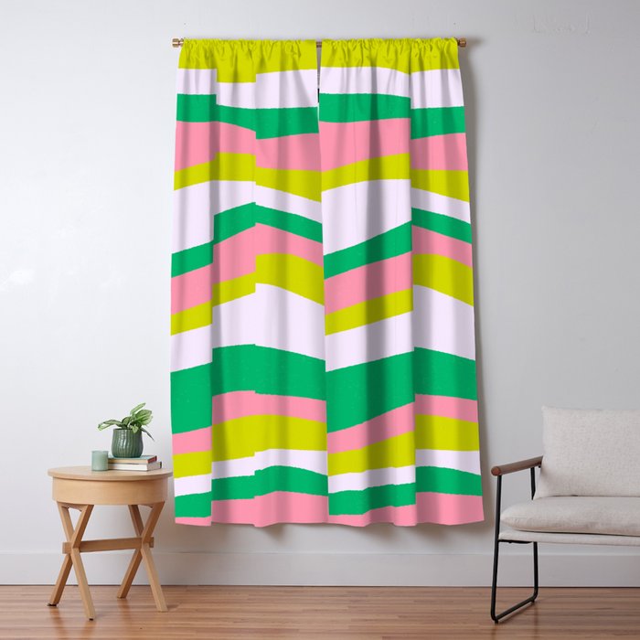 Retro Ribbon Stripes Window Curtain Gallery Image 5