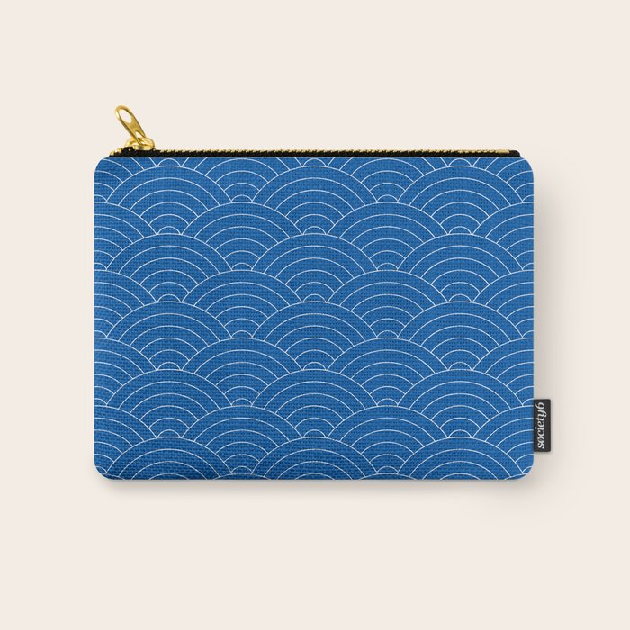 Seigaiha (Sapphire Blue) Carry All Pouch Gallery Image 1