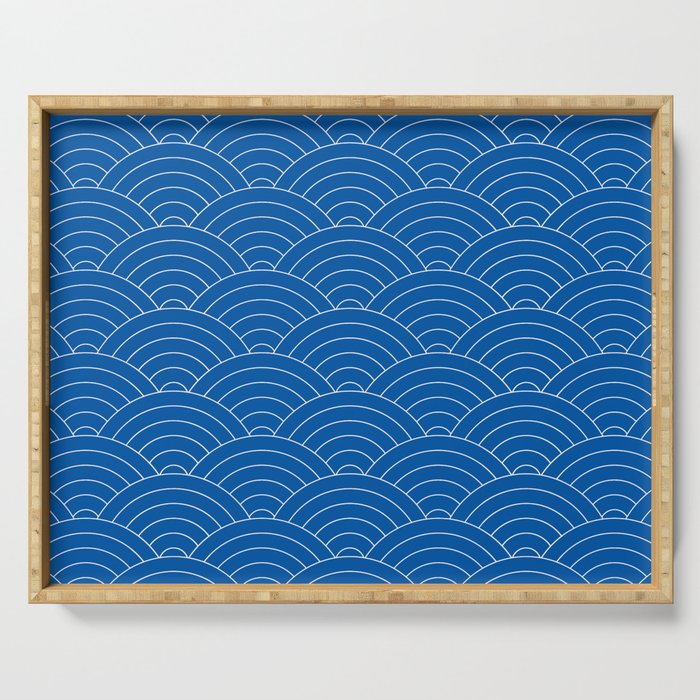 Seigaiha (Sapphire Blue) Serving Tray Gallery Image 1
