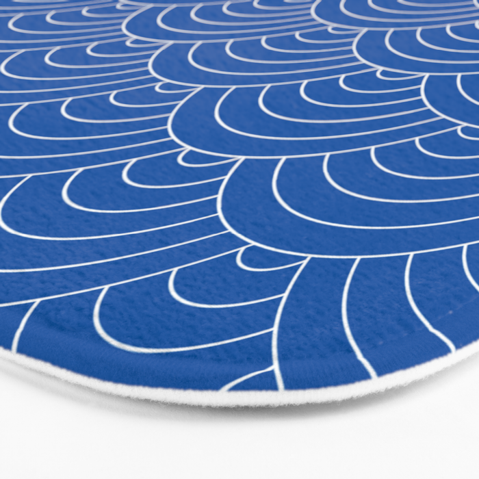 Seigaiha (Sapphire Blue) Bath Mat Gallery Image 3