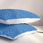Seigaiha (Sapphire Blue) Pillow Sham Gallery Image 3