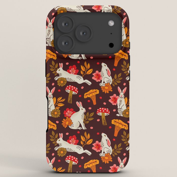 Bunnies and Shrooms Pattern iPhone Case Gallery Image 7