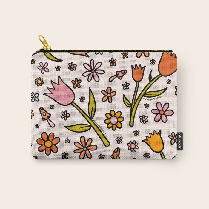 Tulip Print Carry All Pouch Gallery Image 1