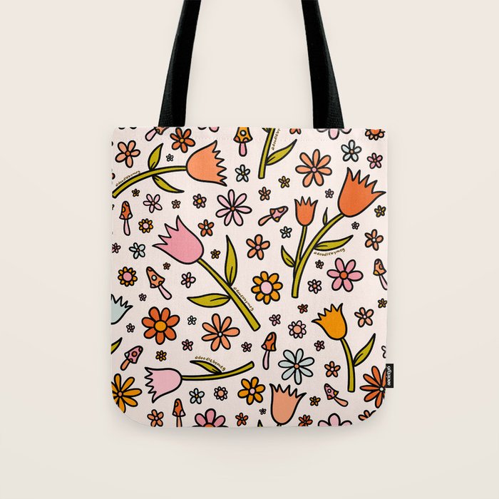 Tulip Print Tote Bag Gallery Image 1