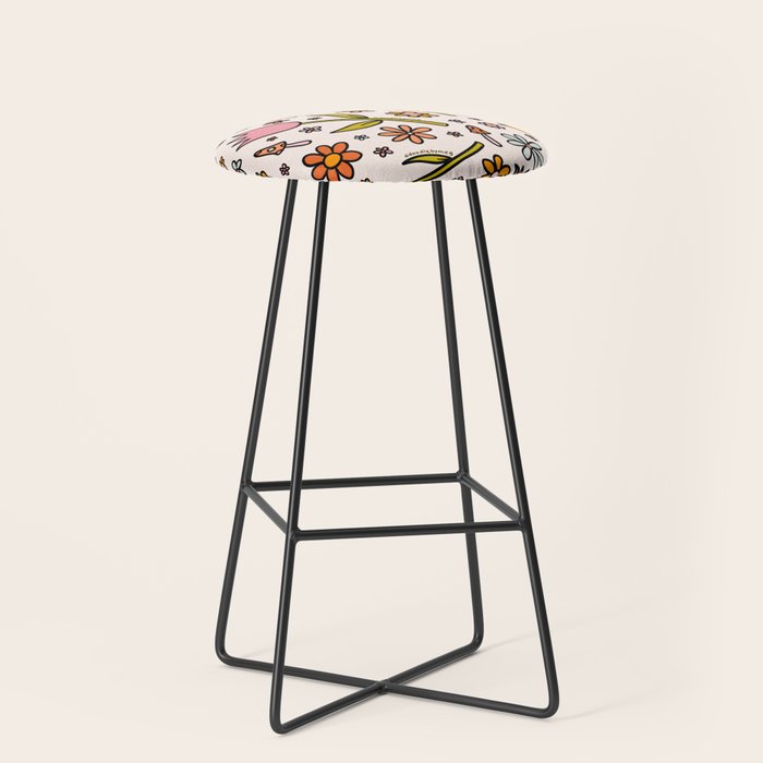 Tulip Print Stool Gallery Image 1