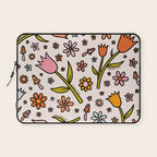 Tulip Print Laptop Sleeve Gallery Image 1