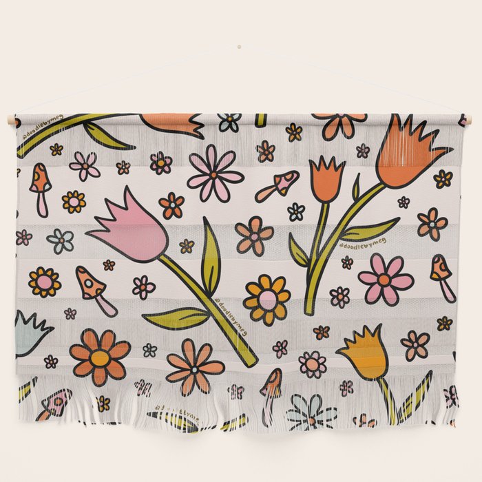 Tulip Print Wall Hanging Gallery Image 1