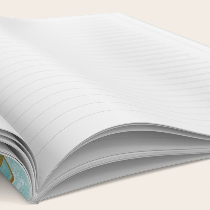 Moroccan Mermaid Fish Scale Pattern, Aqua,Teal Notebook Gallery Image 2