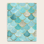 Moroccan Mermaid Fish Scale Pattern, Aqua,Teal Notebook Gallery Image 4