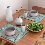 Moroccan Mermaid Fish Scale Pattern, Aqua,Teal Placemat Gallery Image 2