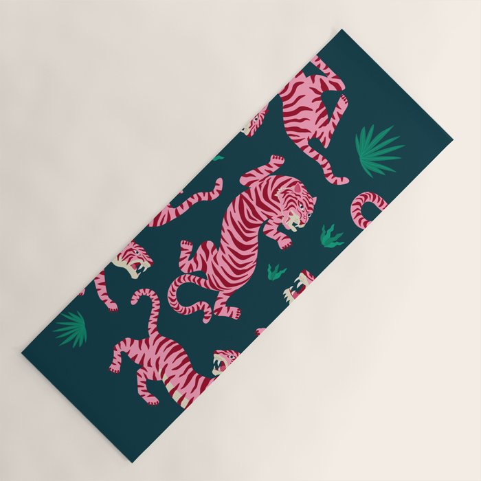 Night Race: Pink Tiger Edition Yoga Mat Gallery Image 1