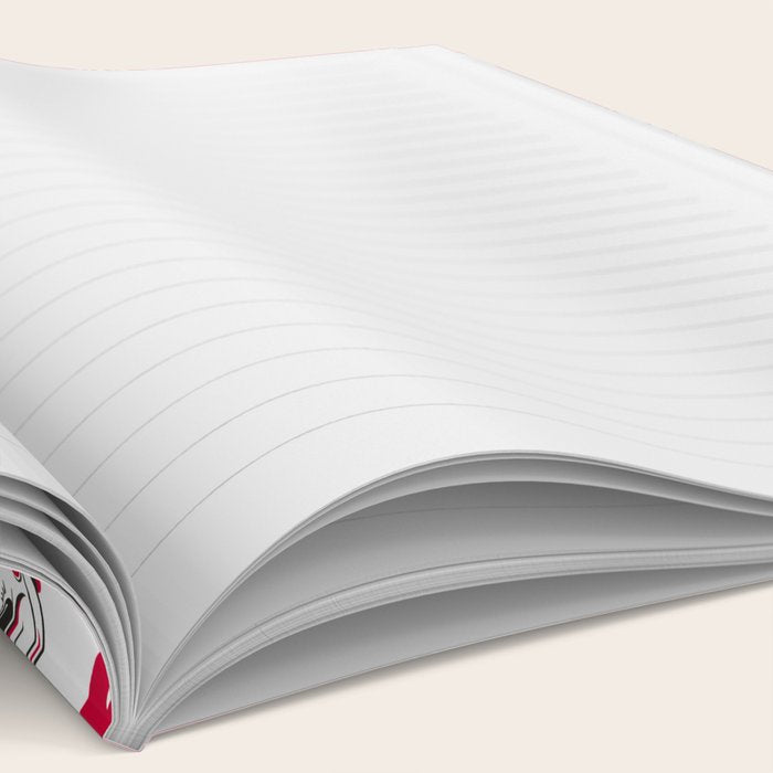 'Tis The Season Retro Santa Red White Pattern Notebook Gallery Image 2