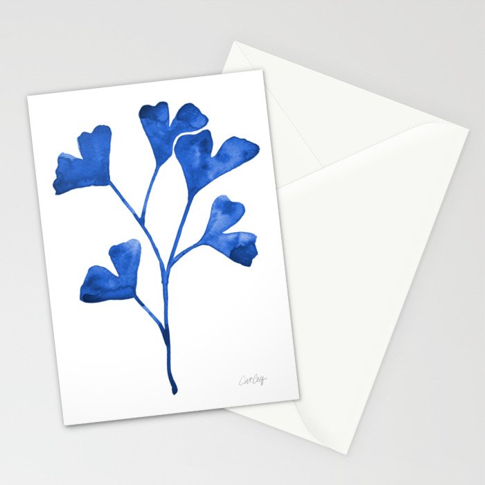 Ginkgo Biloba - Navy Stationery Card Gallery Image 2
