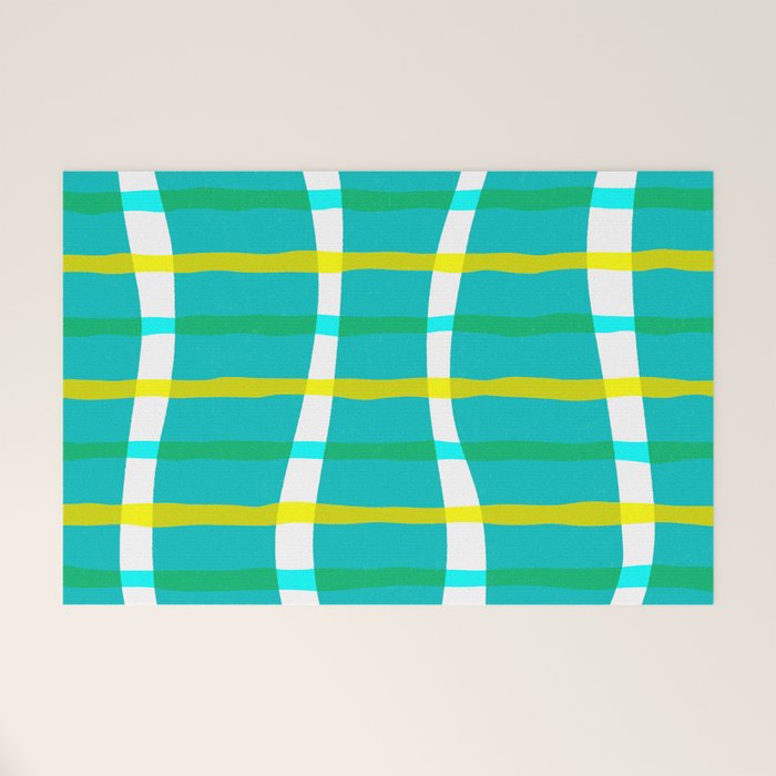 Groovy Plaid Welcome Mat Gallery Image 1