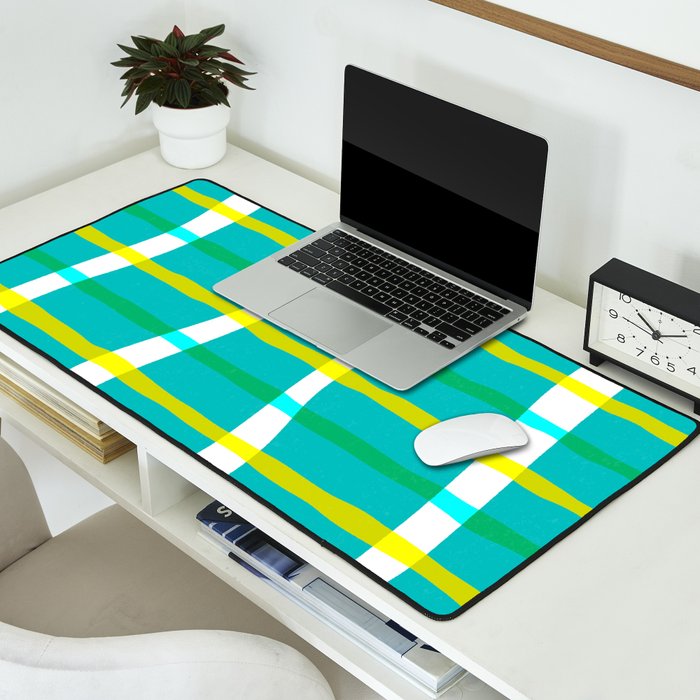 Groovy Plaid Desk Mat Gallery Image 2