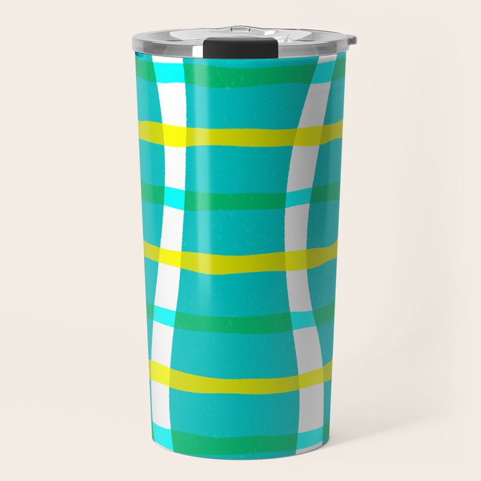 Groovy Plaid Travel Mug Gallery Image 1