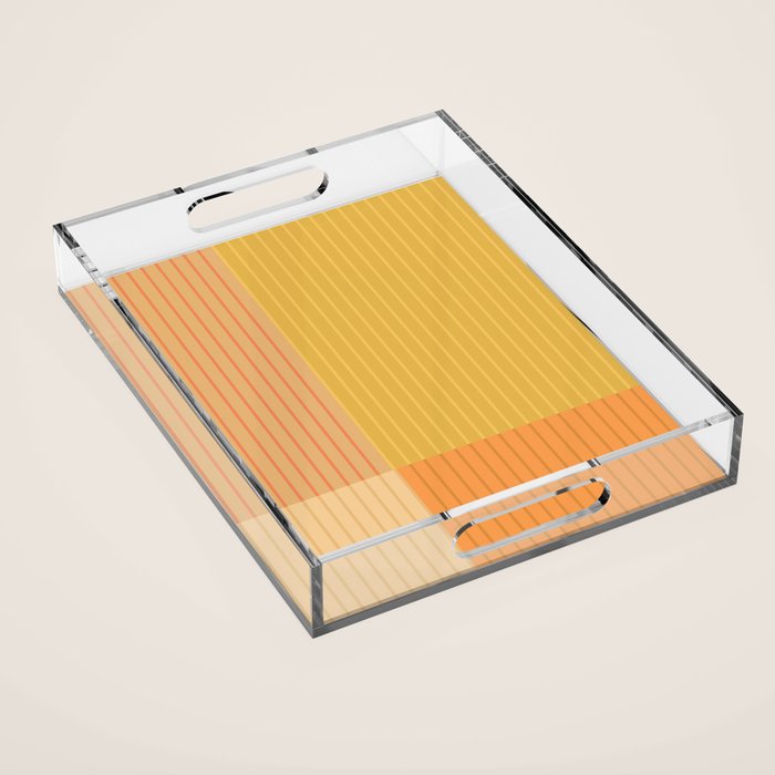 Color Block Line Abstract IV Boho Western Acrylic Tray Gallery Image 1
