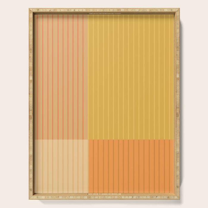 Color Block Line Abstract IV Boho Western Serving Tray Gallery Image 1