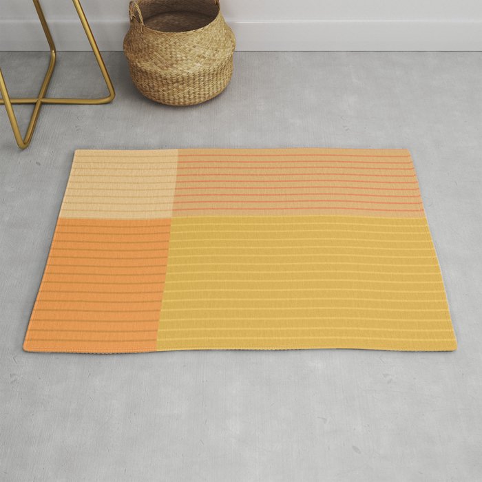 Color Block Line Abstract IV Boho Western Rug Gallery Image 1
