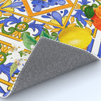 Summer ,Sicilian tiles ,citrus,oranges,majolica,lemons ,Mediterranean  Rug Gallery Image 4