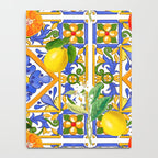 Summer ,Sicilian tiles ,citrus,oranges,majolica,lemons ,Mediterranean  Notebook Gallery Image 4