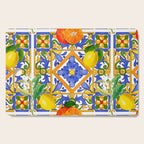 Summer ,Sicilian tiles ,citrus,oranges,majolica,lemons ,Mediterranean  Cutting Board Gallery Image 1