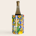 Summer ,Sicilian tiles ,citrus,oranges,majolica,lemons ,Mediterranean  Wine Chiller Gallery Image 2