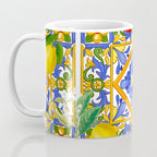 Summer ,Sicilian tiles ,citrus,oranges,majolica,lemons ,Mediterranean  Coffee Mug Gallery Image 3