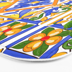 Summer ,Sicilian tiles ,citrus,oranges,majolica,lemons ,Mediterranean  Bath Mat Gallery Image 3
