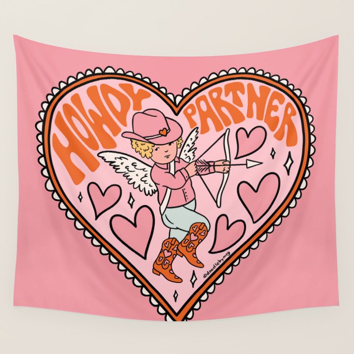 Howdy Partner Cupid Wall Tapestry Gallery Image 4