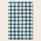 Organic Gingham Blue Cutting Board Gallery Image 1