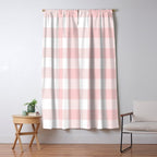 Baby Pink Buffalo Check Window Curtain Gallery Image 5