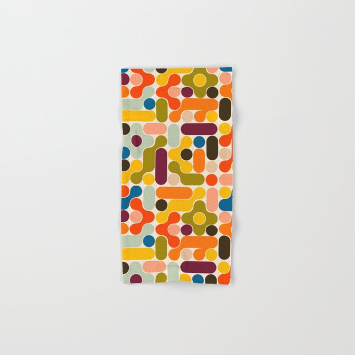 Mid Century Vivid Abstract Bath Towel Gallery Image 1