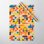 Mid Century Vivid Abstract Wrapping Paper Gallery Image 1