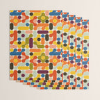 Mid Century Vivid Abstract Wrapping Paper Gallery Image 3