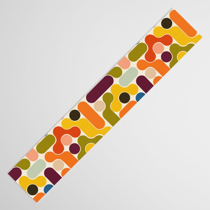 Mid Century Vivid Abstract Table Runner Gallery Image 3