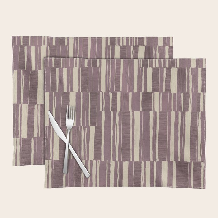 Scratchy Blocks - Dusty Mauve Placemat Gallery Image 1