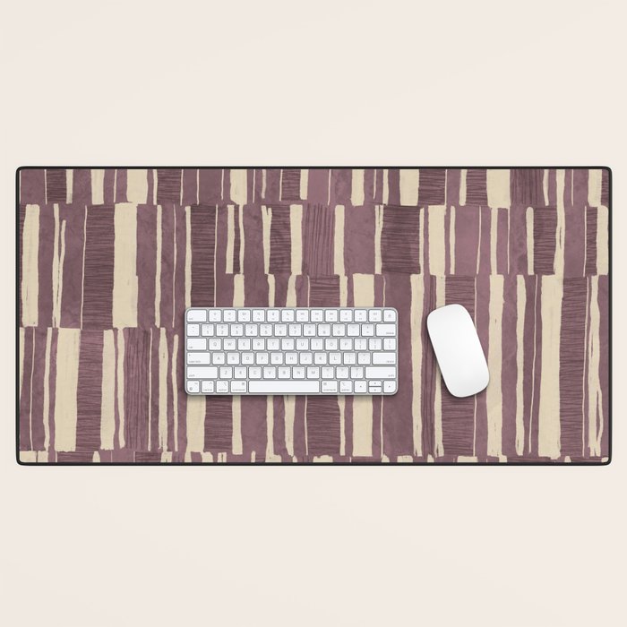 Scratchy Blocks - Dusty Mauve Desk Mat Gallery Image 1