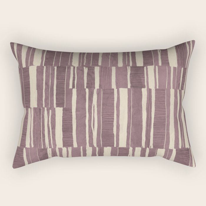 Scratchy Blocks - Dusty Mauve Rectangular Pillow Gallery Image 2