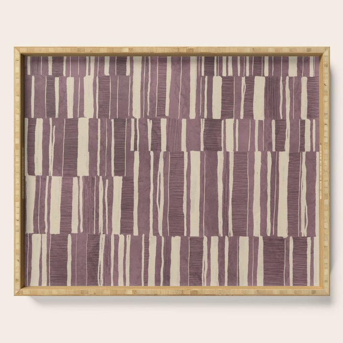 Scratchy Blocks - Dusty Mauve Serving Tray Gallery Image 1
